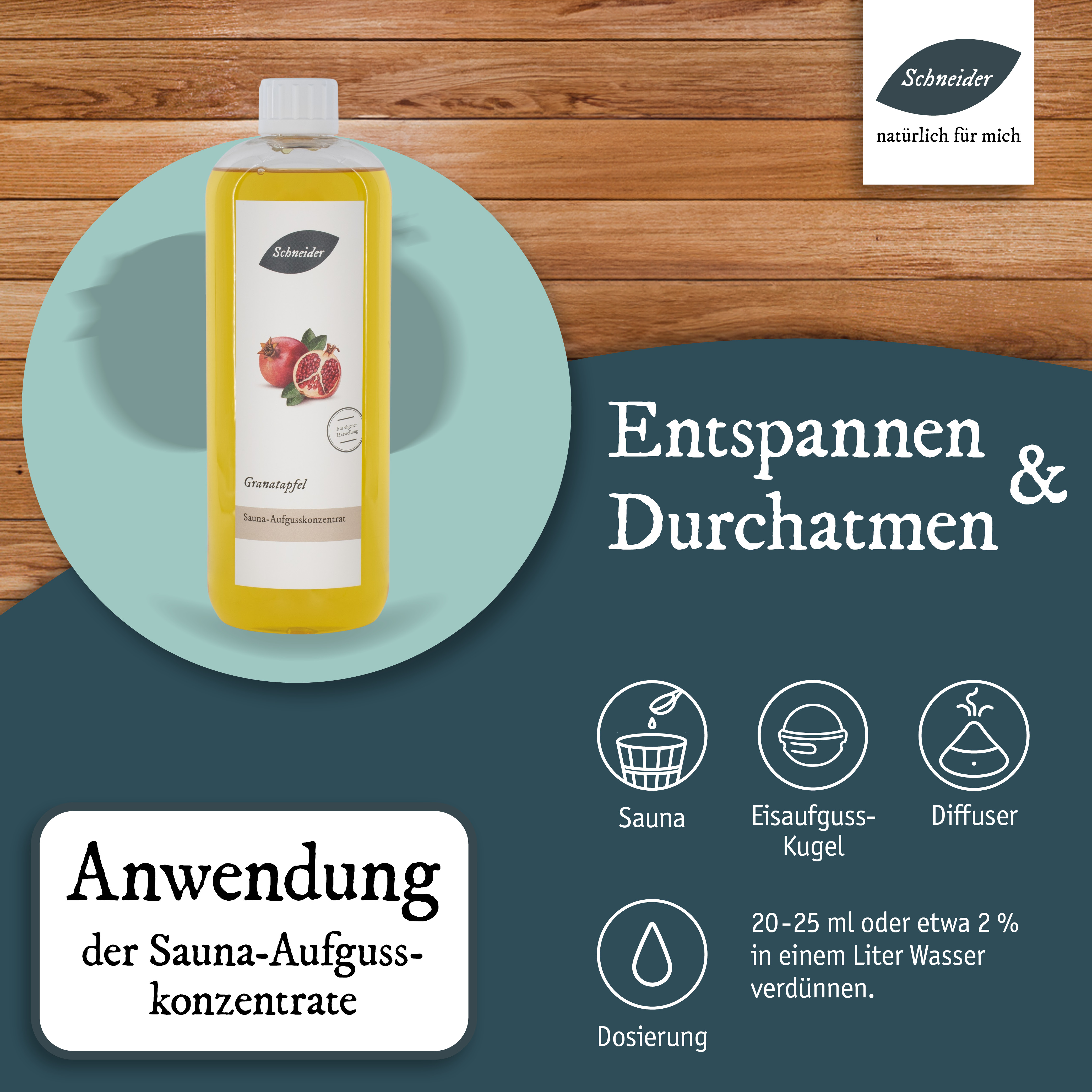 Saunaaufguss Granatapfel (Aufgusskonzentrat) 250 ml